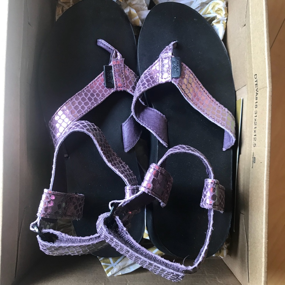 Purple Holographic Platform Tevas